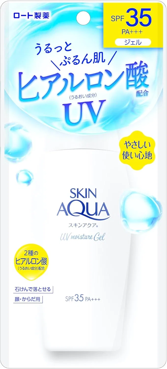Солнцезащитный гель Skin Aqua Moisture UV Gel SPF35 PA+++, 110 г, голубой