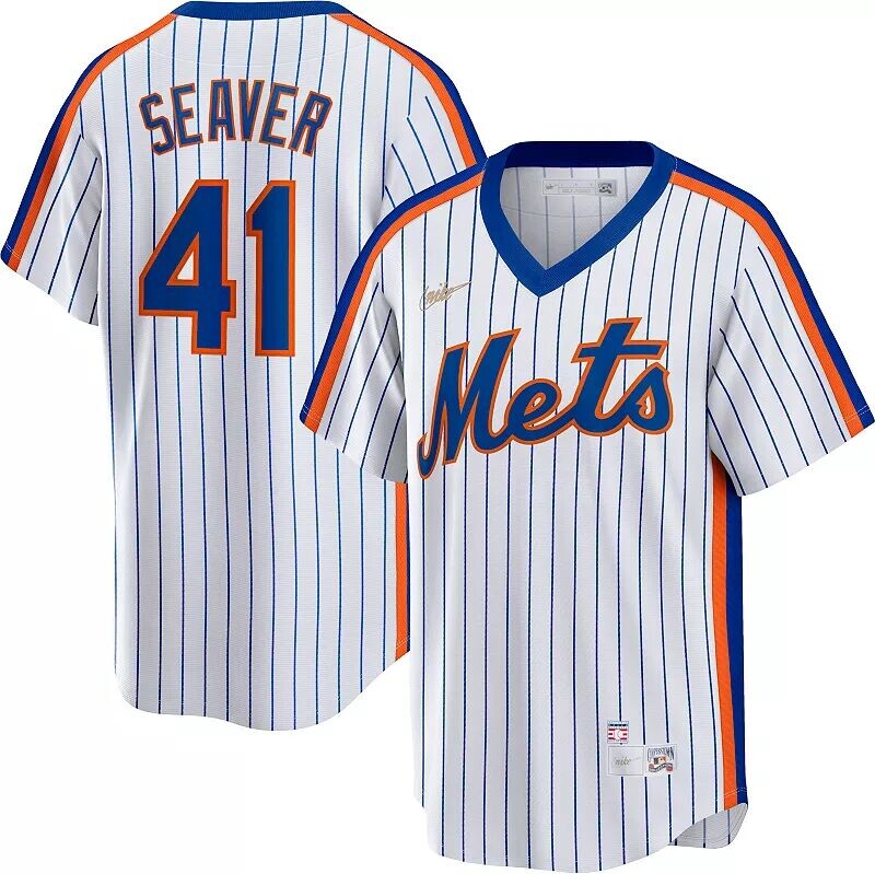 

Мужская белая майка Nike New York Mets Cooperstown Tom Seaver #41