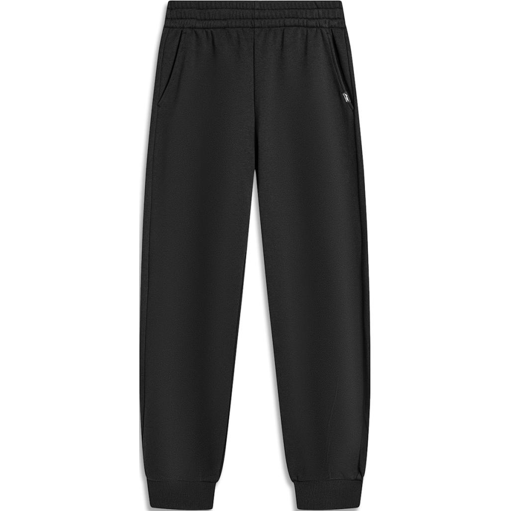 

Женские трикотажные спортивные брюки LiNing Sports Life Collection, черные