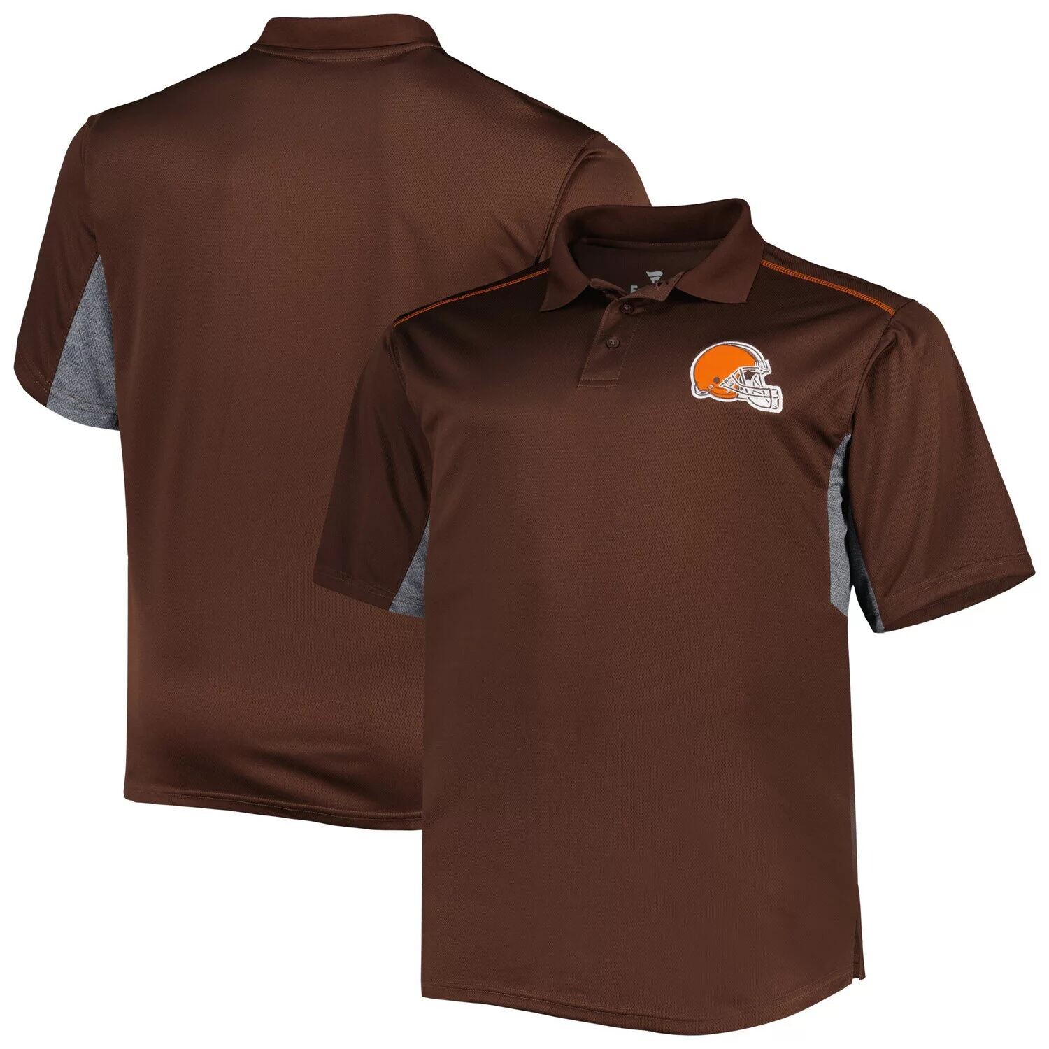 

Мужская коричневая рубашка-поло Cleveland Browns Big & Tall Team Color
