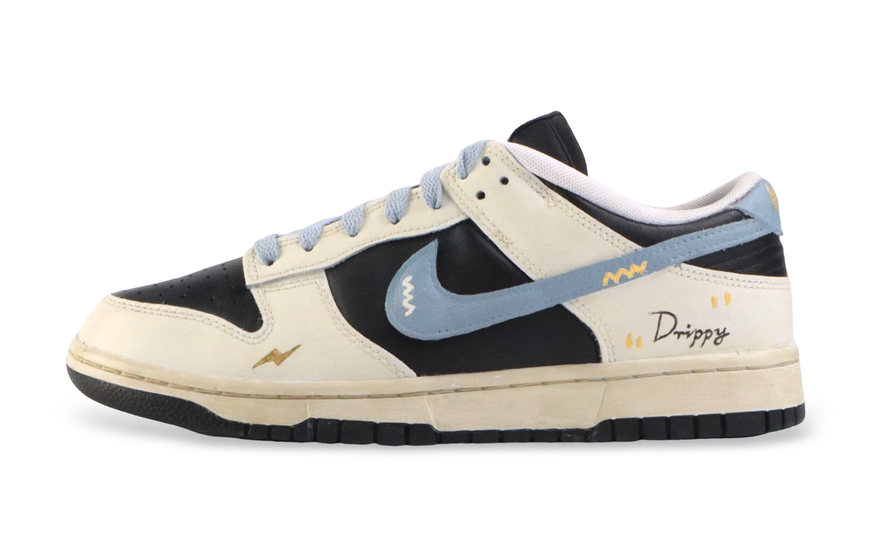 

Nike Кроссовки для скейтбординга Dunk Mist City Memories с противоскользящим покрытием, износостойкие, мужские, черно-синие