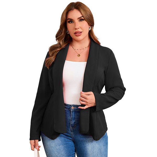 

Женский блейзер plus size для делового и повседневного образа Xuba, Black