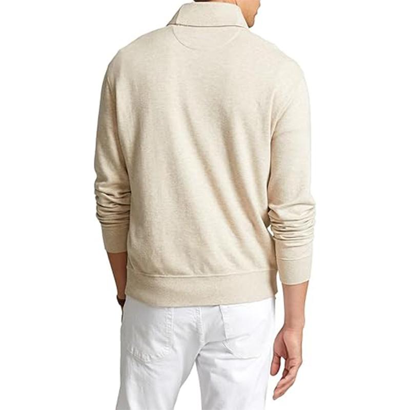 Футболка поло мужская бежевая Polo Ralph Lauren FW23 — фото 4