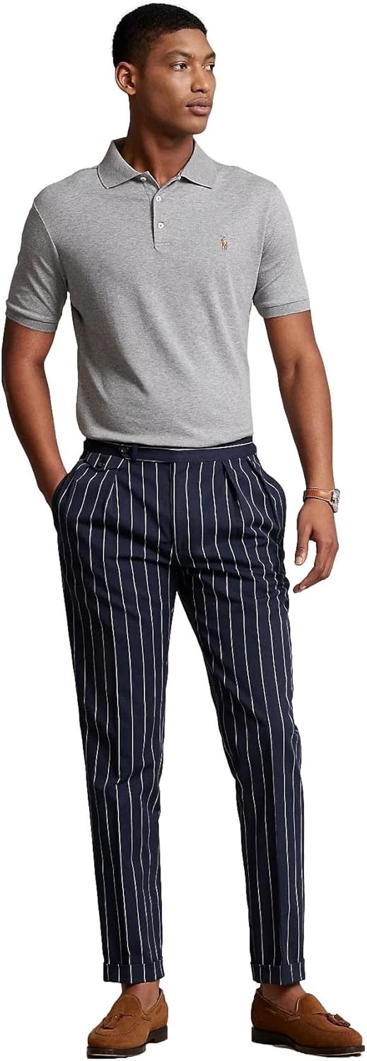 POLO RALPH LAUREN Мужская классическая футболка-поло из мягкого хлопка, Ralph Lauren Grey Heather — фото 4