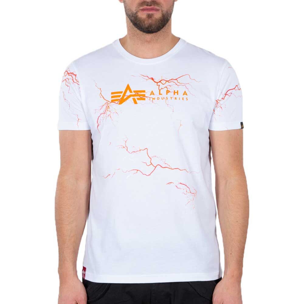 

Футболка Alpha Industries Lightning All Over Print T-shirt, белый