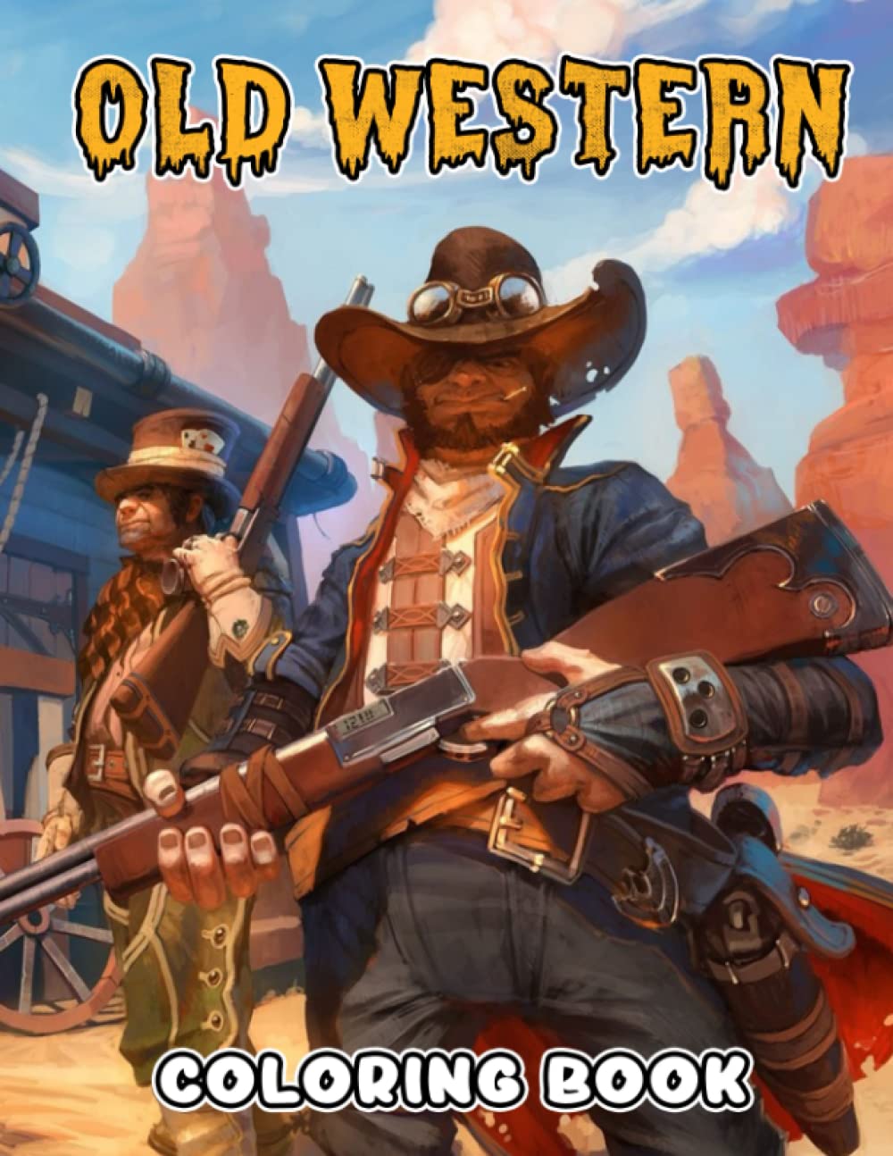 

Old Western Coloring Book: Unique illustrations And Beautiful Coloring Pages For Adults - Great Gift To Relax And Unwind (Independently published)