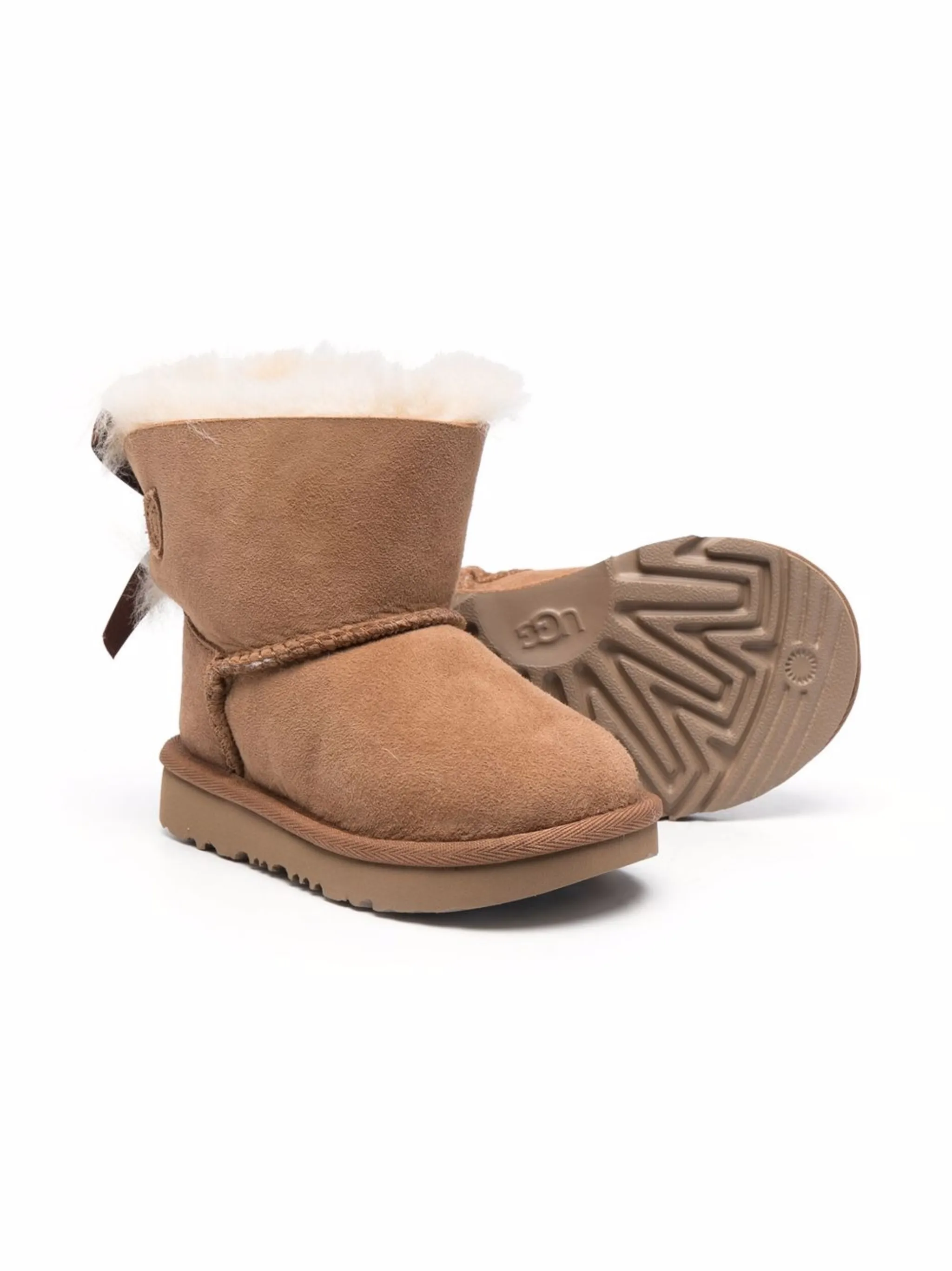 Угги Bailey Bow II Ugg Kids, коричневый — фото 2
