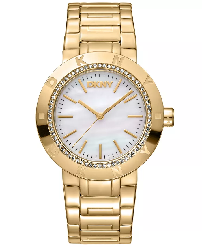 

Женские часы-браслет Eastside Logo из нержавеющей стали с золотистым покрытием, 36 мм DKNY