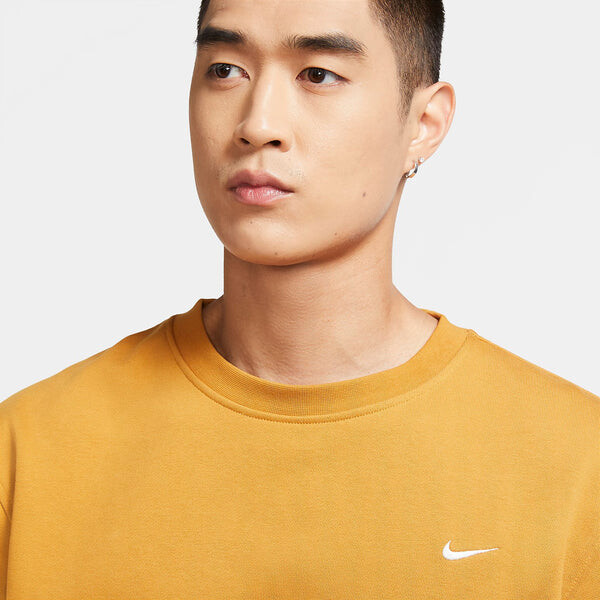 Толстовка Nike Solo Swoosh Fleece Crew 'Orange', оранжевый — фото 2