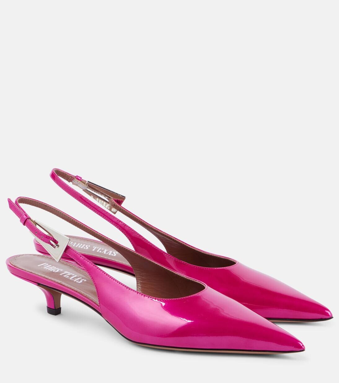 Туфли-лодочки Jessica из лакированной кожи с открытой пяткой Paris Texas, цвет fuchsia