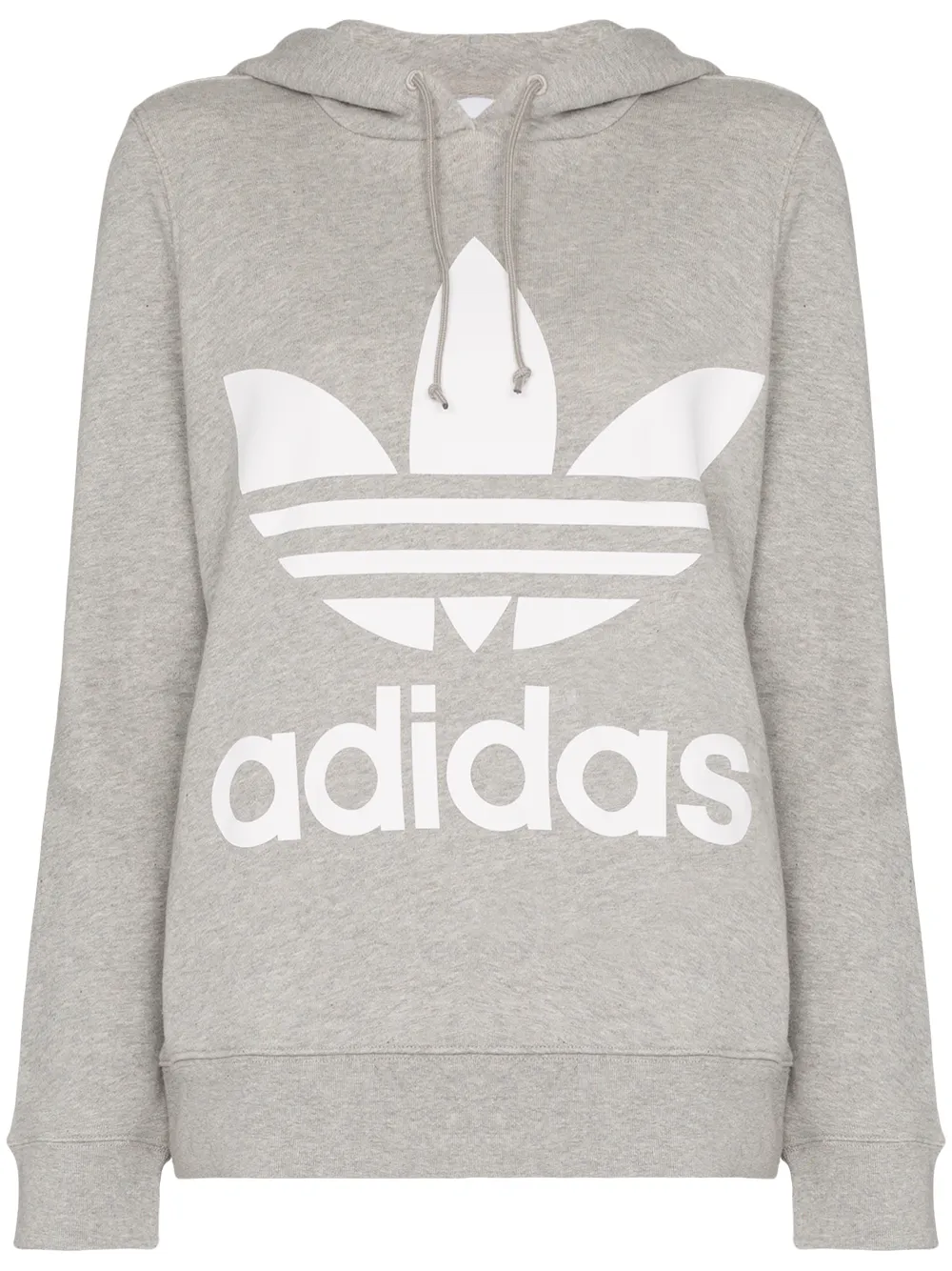 Худи с логотипом Trefoil adidas, серый