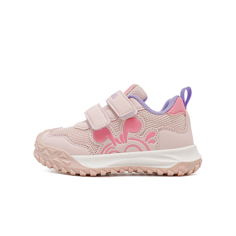 

Низкие повседневные детские туфли с противоскользящей подошвой, амортизацией, устойчивостью к истиранию и дышащим материалом для детей 3-7 лет BOBDOG, розовый