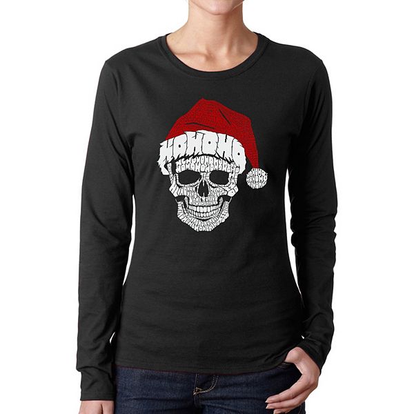 

Футболка с длинным рукавом Santa skull La Pop Art, Black, Черный, Футболка с длинным рукавом Santa skull La Pop Art, Black