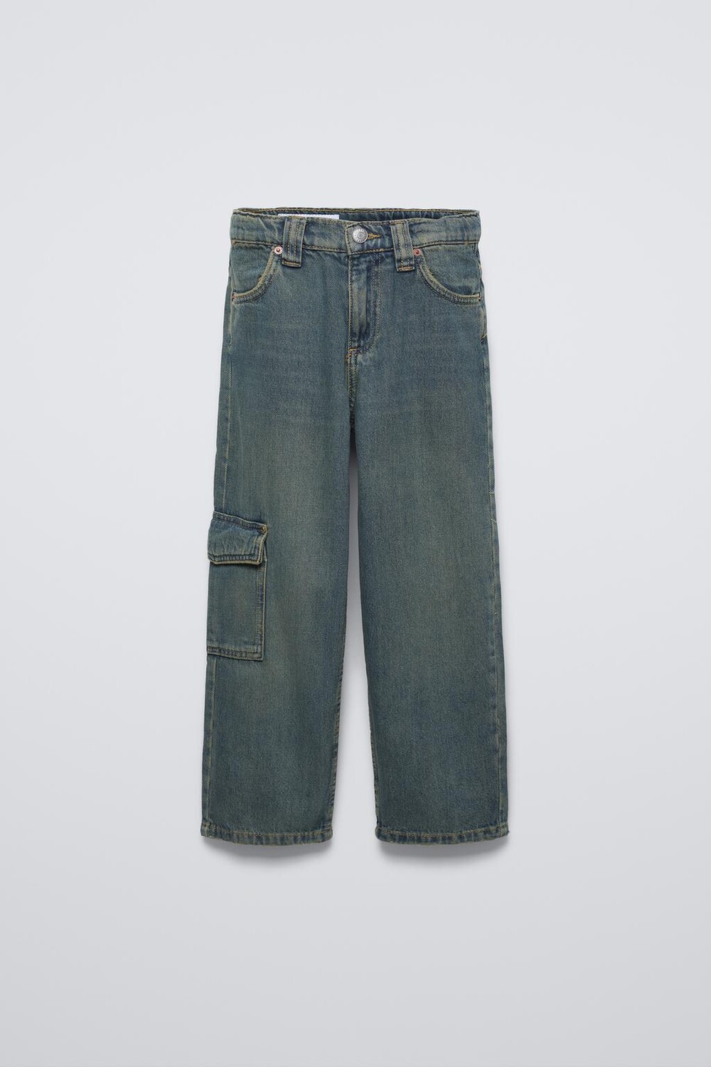 

Джинсы с мешковыми карманами ZARA, синий