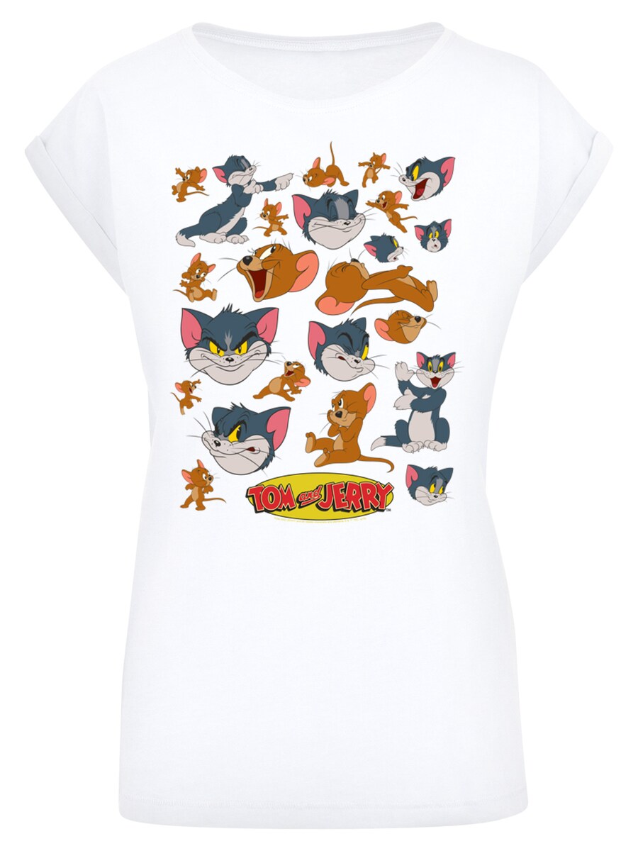 

Рубашка F4NT4STIC Tom and Jerry Many Faces, белый