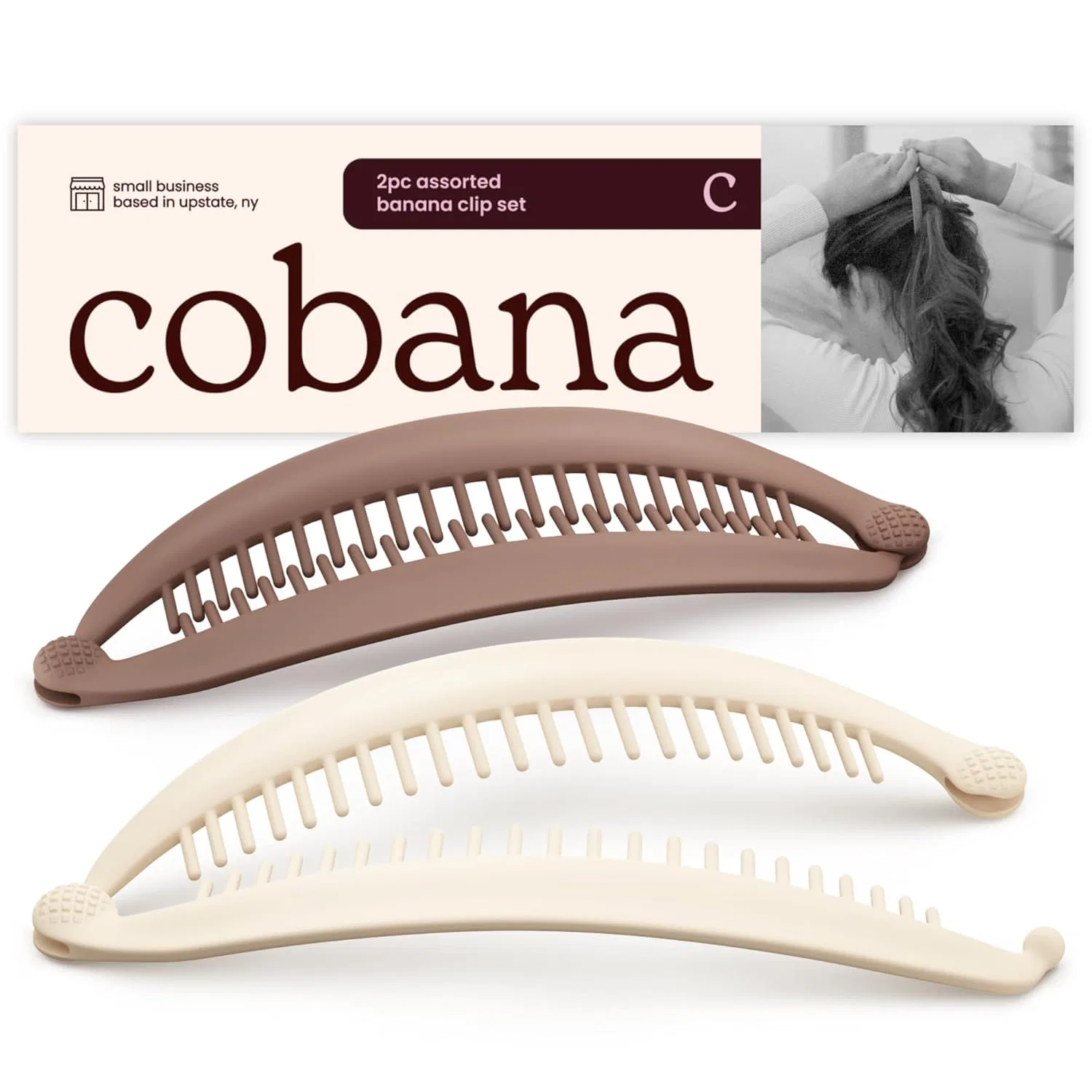 Заколки-бананы Cobana 6 дюймов для объемных причесок, 2 шт. Cobana, Neutral