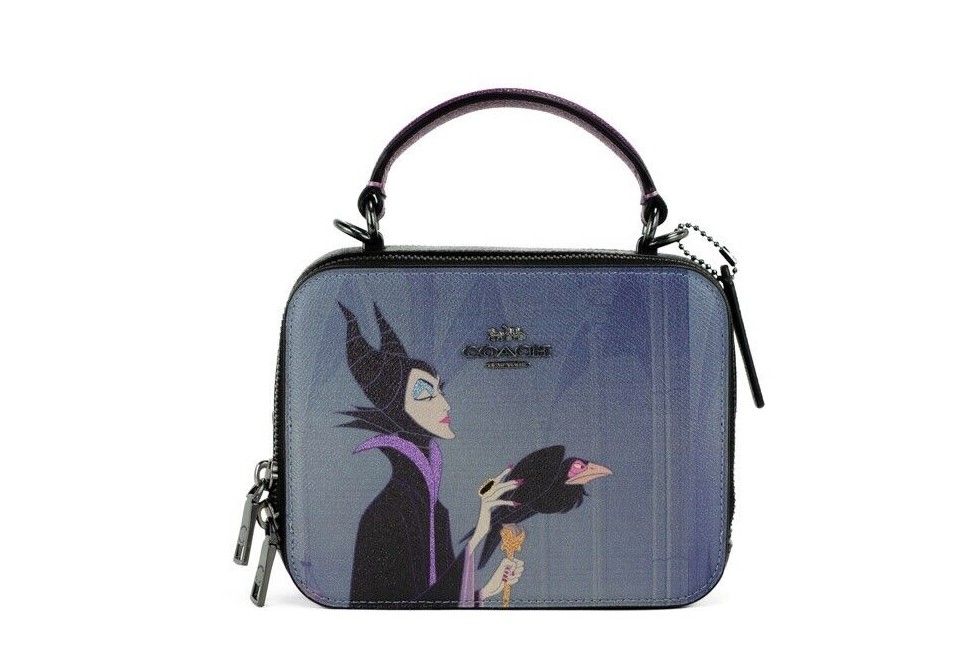 

Сумка-коробка через плечо с мотивом Disney Maleficent из кожи Crossgrain Coach