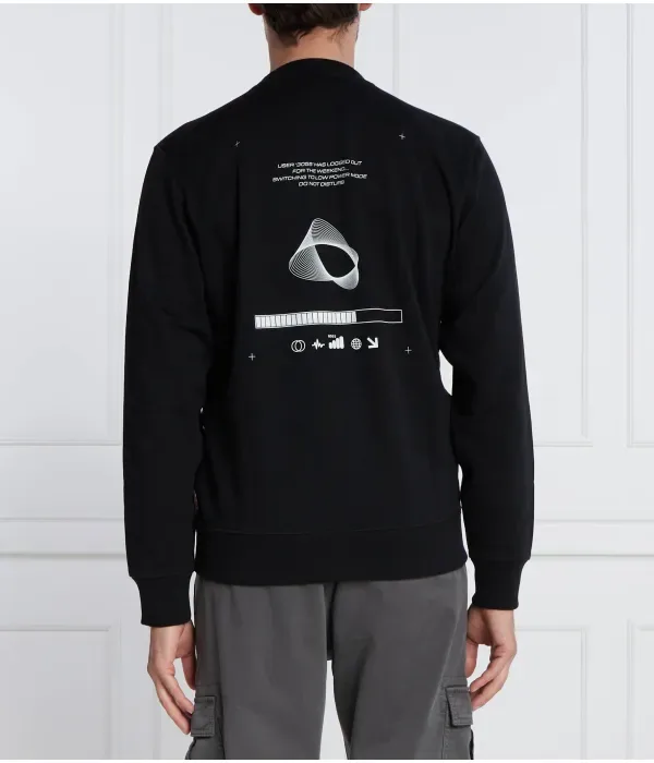 Толстовка Wemetashesh regular fit Boss Orange, черный — фото 4