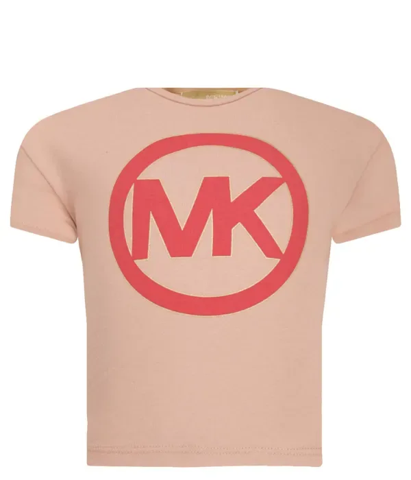 Футболка regular fit Michael Kors Kids, пудрово-розовый