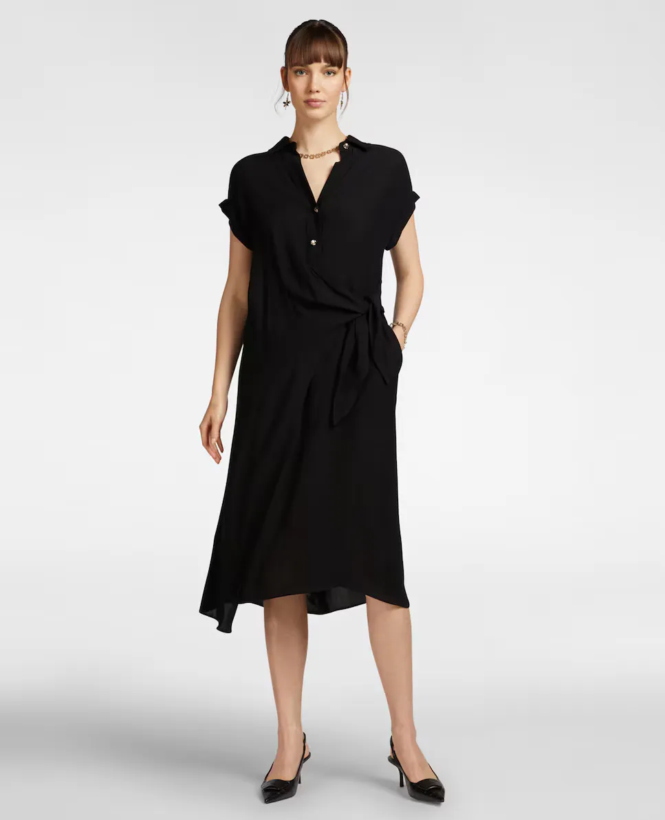 

Платье-рубашка с узлом сбоку Elena Miró, черный