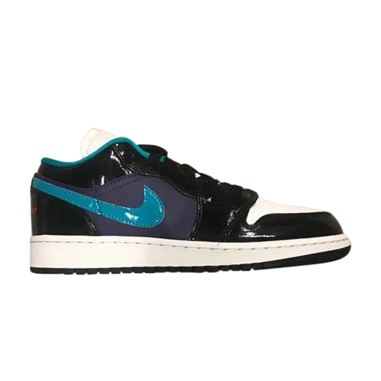 

Кроссовки Air Jordan 1 Low GS 'Black Turbo Green', черный