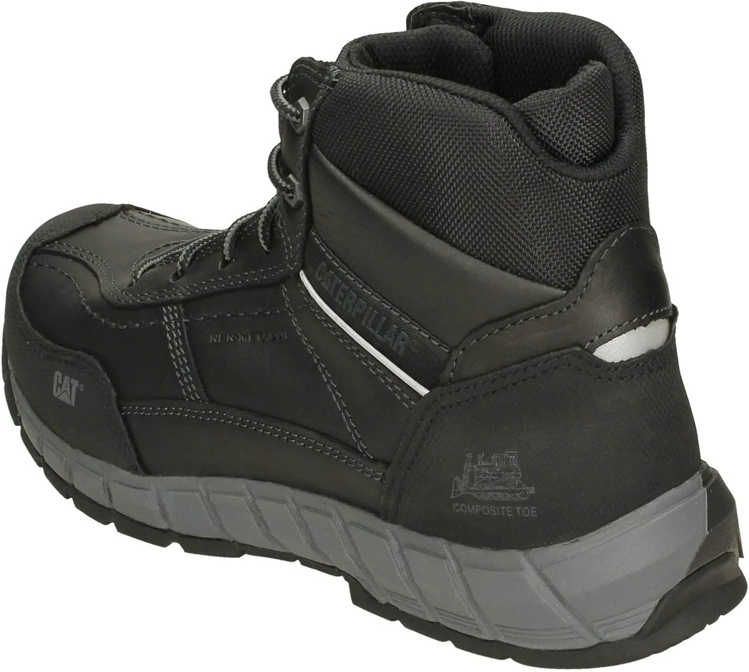 Cat Footwear Мужские кожаные ботинки Caterpillar Streamline Mid Leather Ct S1p HRO SRC BUB, черные — фото 3