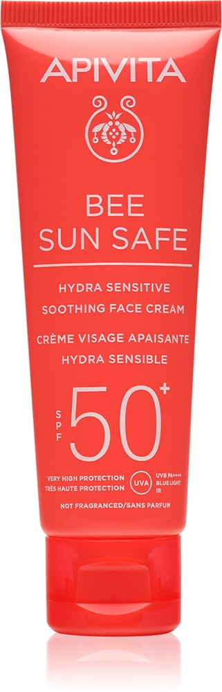 

Успокаивающий и увлажняющий крем для лица Bee Sun Safe Hydra Sensitive SPF 50+ Apivita, 50 мл