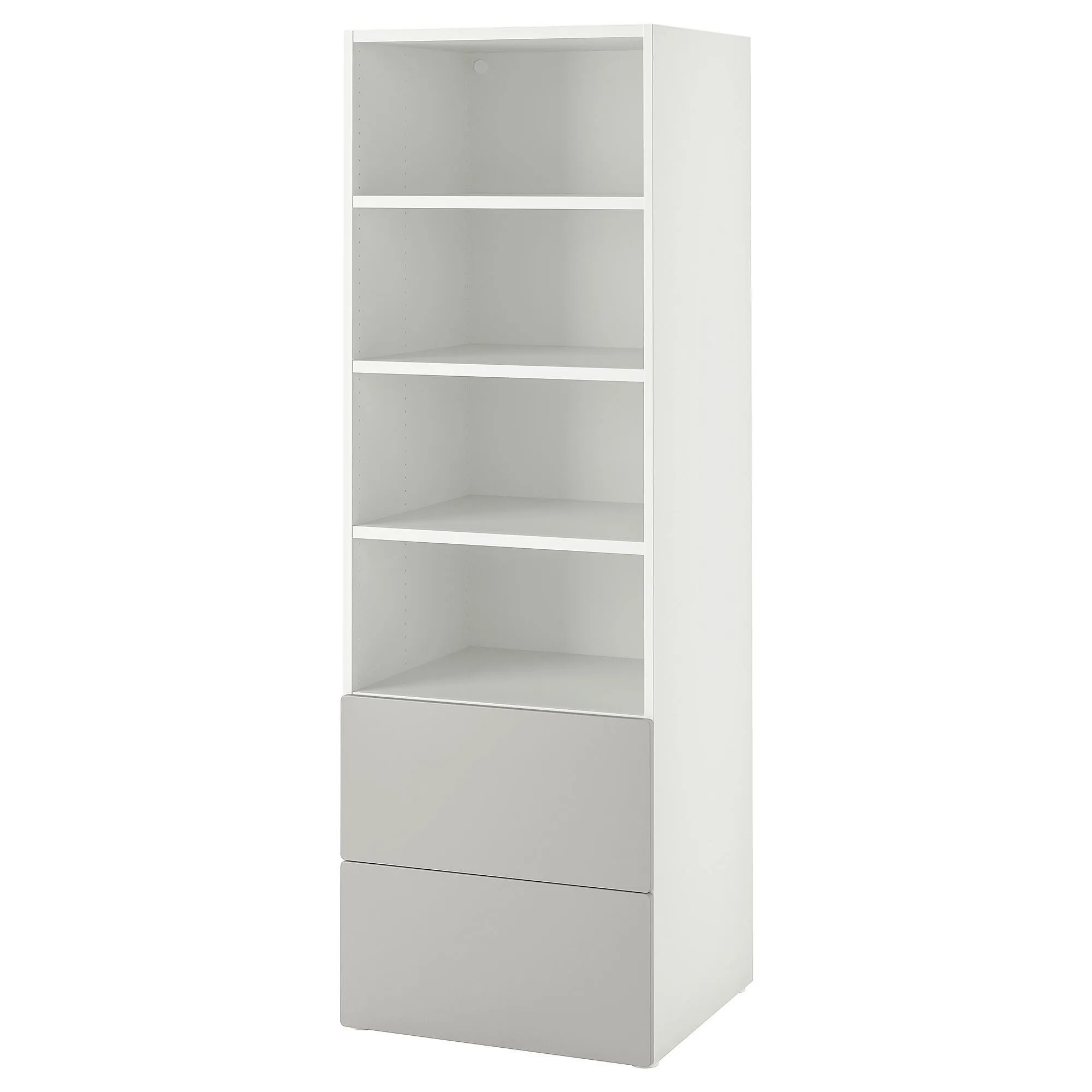 

Детский книжный шкаф, белый/серый, 60x57x181 см, PLATSA/SMÅSTAD IKEA