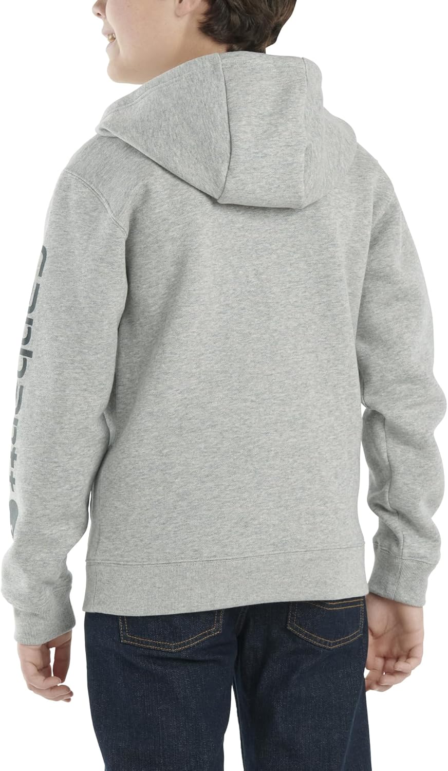 Детская толстовка Carhartt CA6272 с длинными рукавами и принтом - для мальчиков, Grey Heather — фото 3