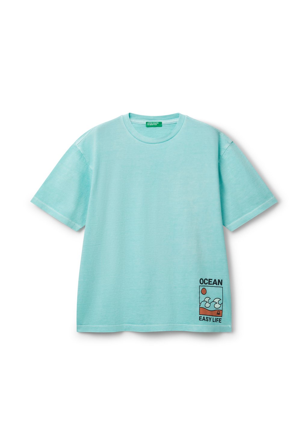

Футболка с принтом United Colors of Benetton, бирюзовый