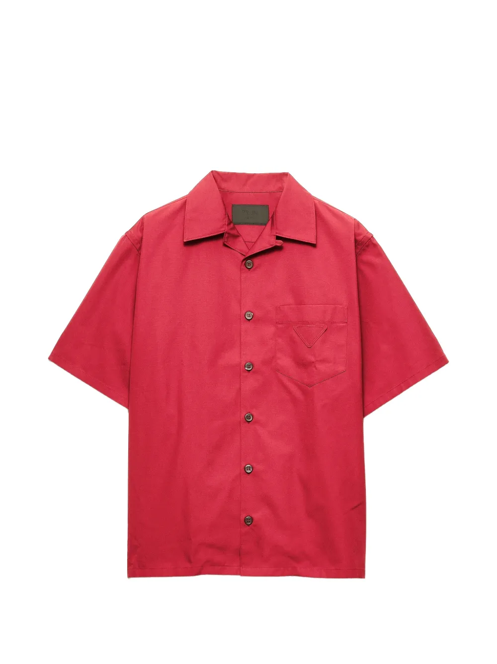 

Рубашка с нагрудным карманом и пуговицами Prada, красный