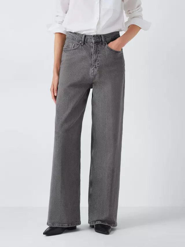 

Джинсы John Lewis Relaxed Wide Leg, серый