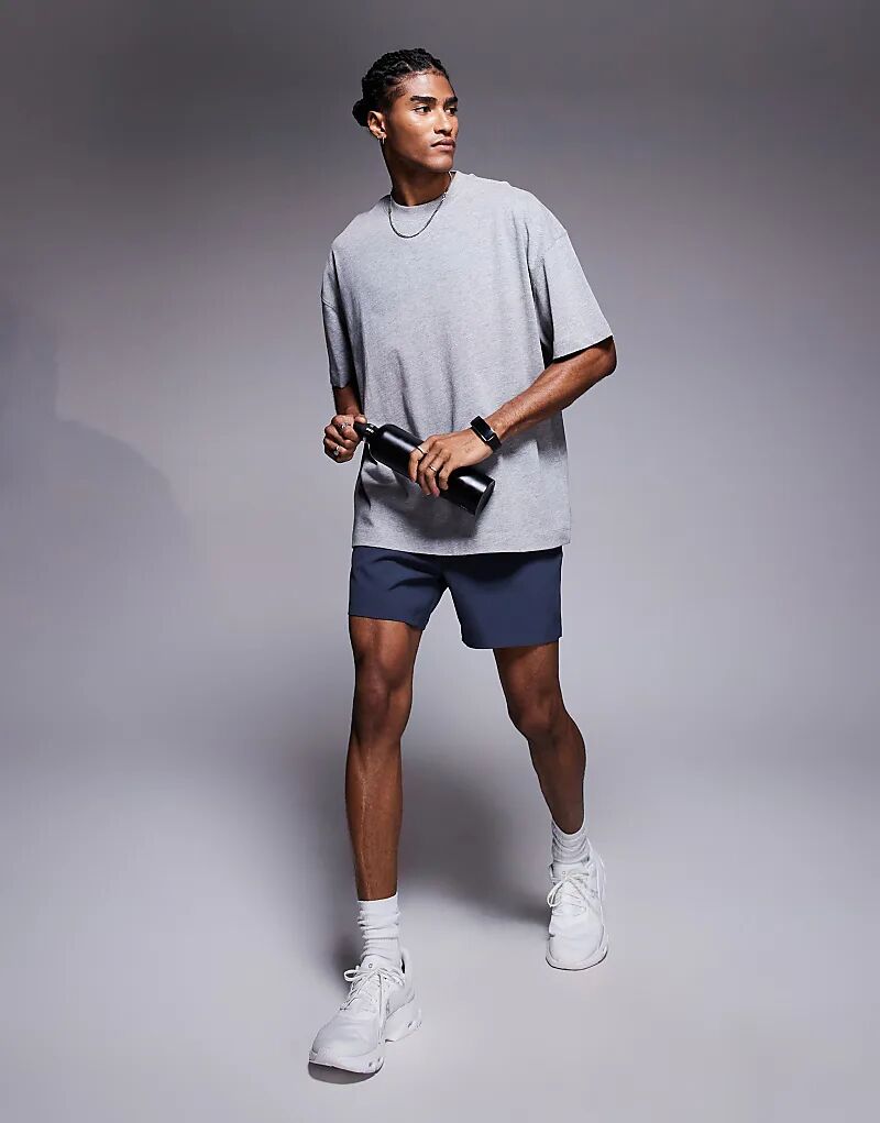 

Футболка Icon 4505 из плотного хлопка свободного кроя с быстросохнущей отделкой серого меланжевого цвета