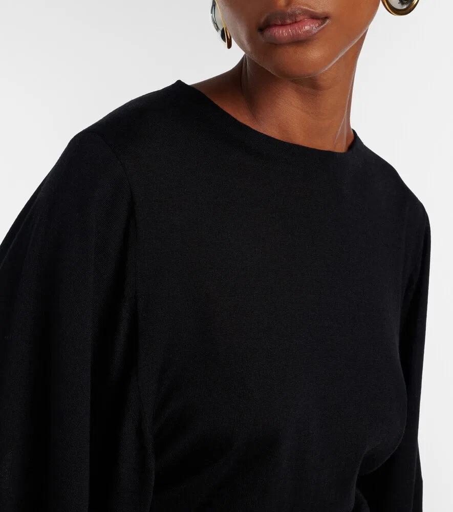 Свитер Mananco из шерсти и шелка Jacquemus, черный — фото 4