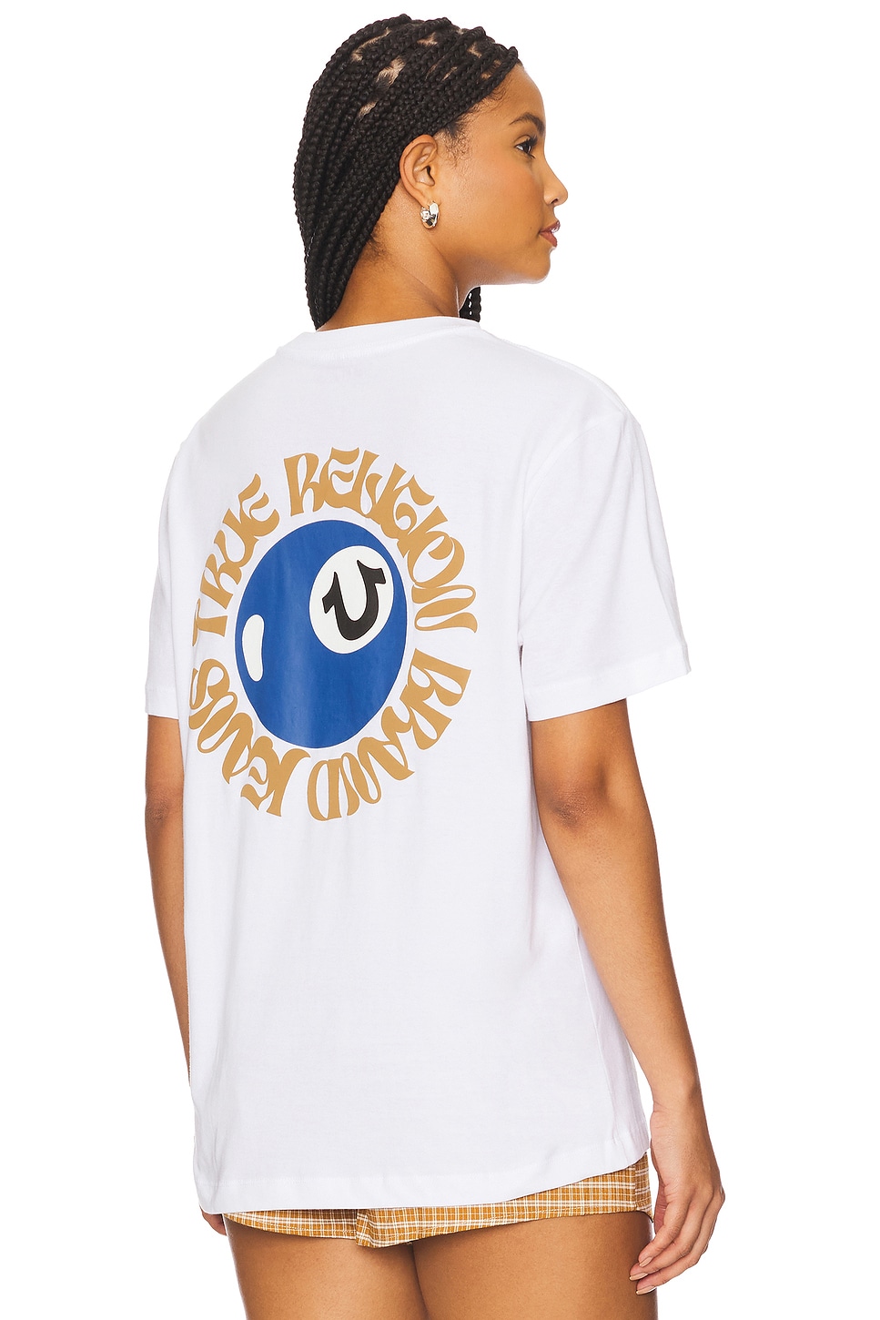

Футболка с короткими рукавами и пышным мячом True Religion, optic white