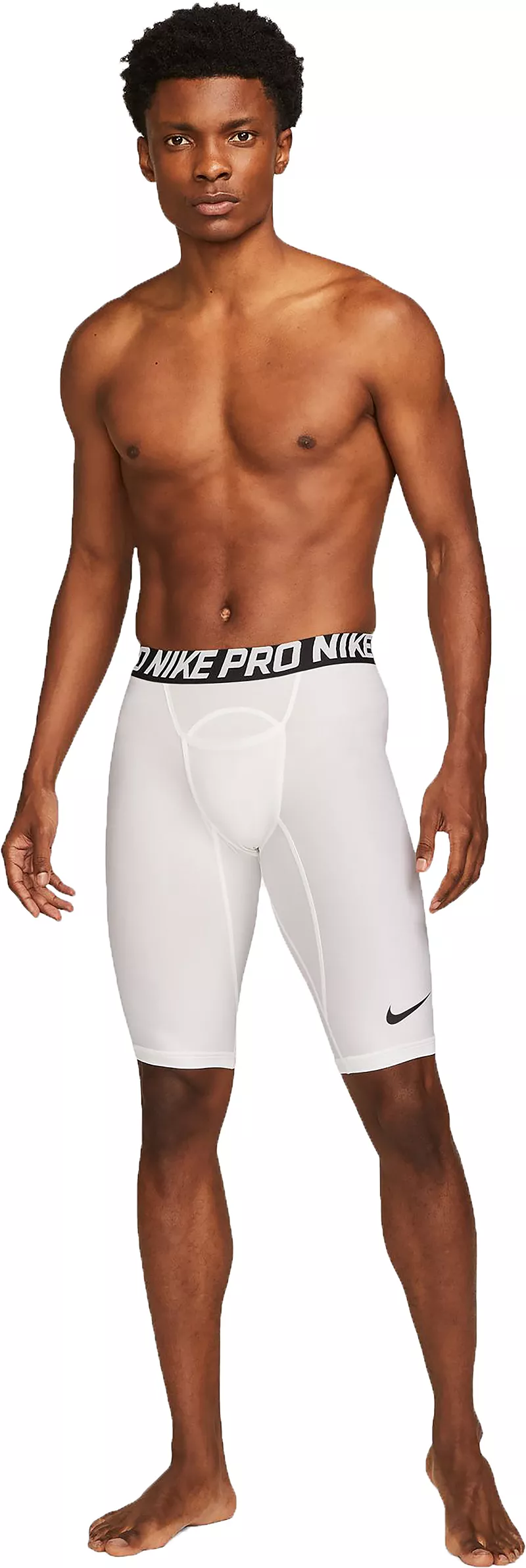 Мужские бейсбольные шорты-скользящие Nike, цвет White/Wolf Grey/Black — фото 2