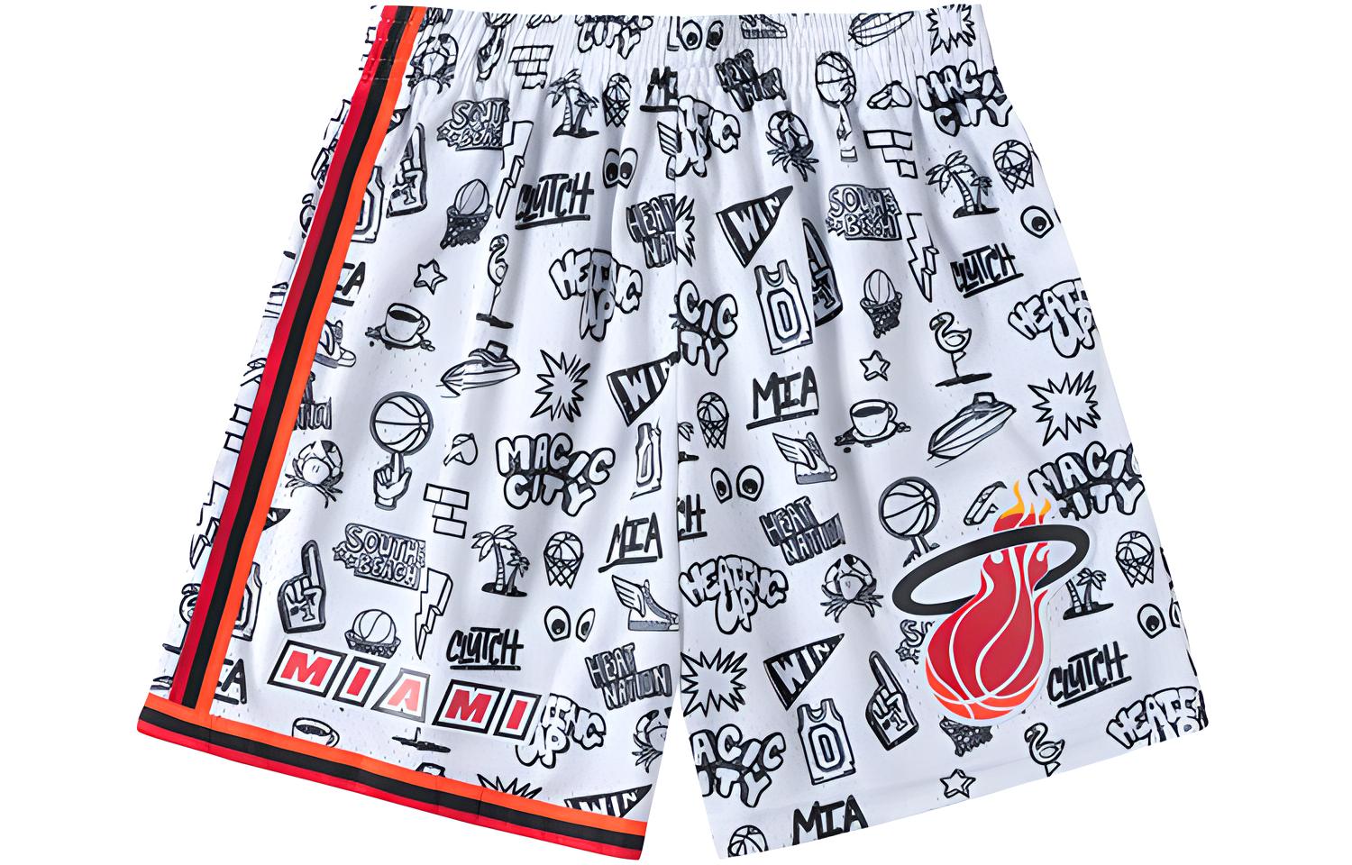 

Mitchell Ness Баскетбольные шорты Mitchell & Ness, мужские, белые