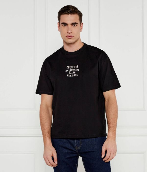 

Футболка Guess Jeans Embro классического кроя, черный