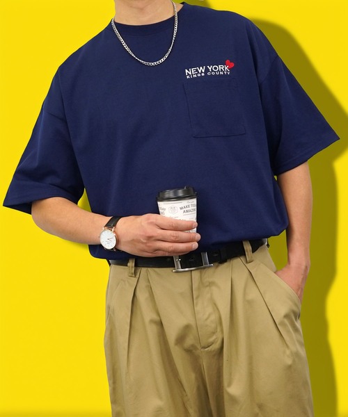 

Футболка широкая с вышивкой Burner, GROOVY STORE, индиго-синий