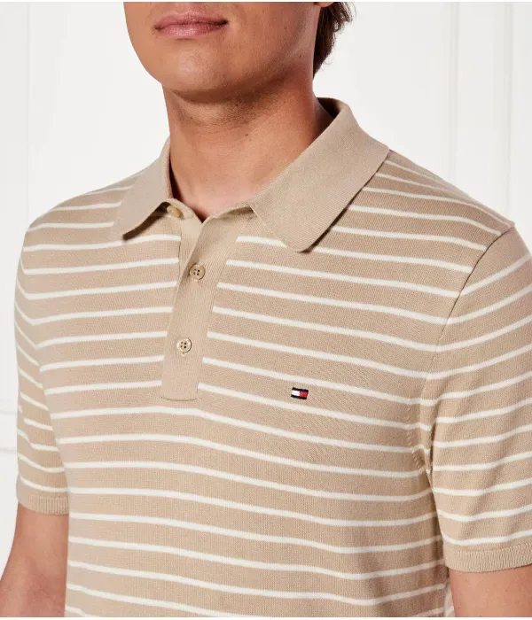 Поло ESSENTIAL regular fit Tommy Hilfiger, бежевый — фото 4