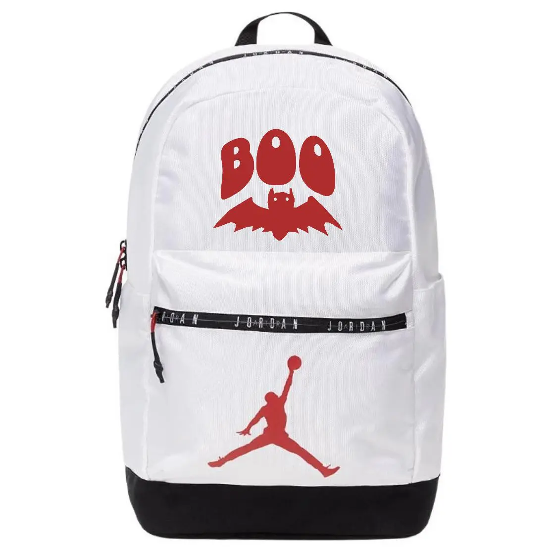 

Jordan Полиэстеровый рюкзак обычный унисекс белый, Bat Print