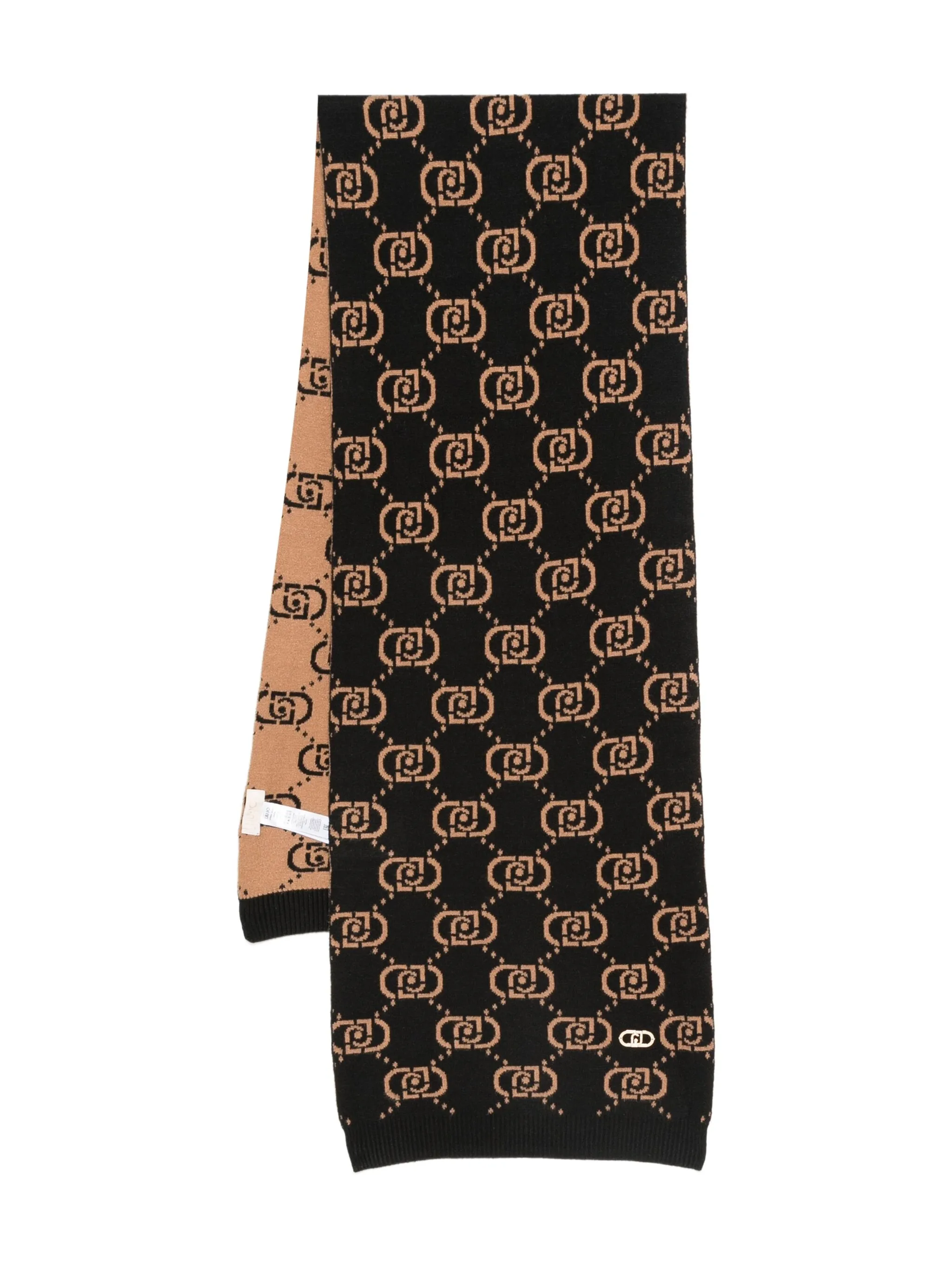 

Шарф с монограммой Liu Jo, черный