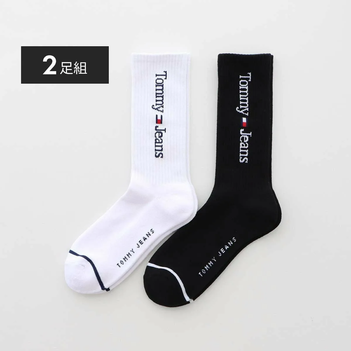 Комплект из 2 пар носков Tommy Jeans с ворсистой подошвой. Tommy Hilfiger, 02. White x Black — фото 2