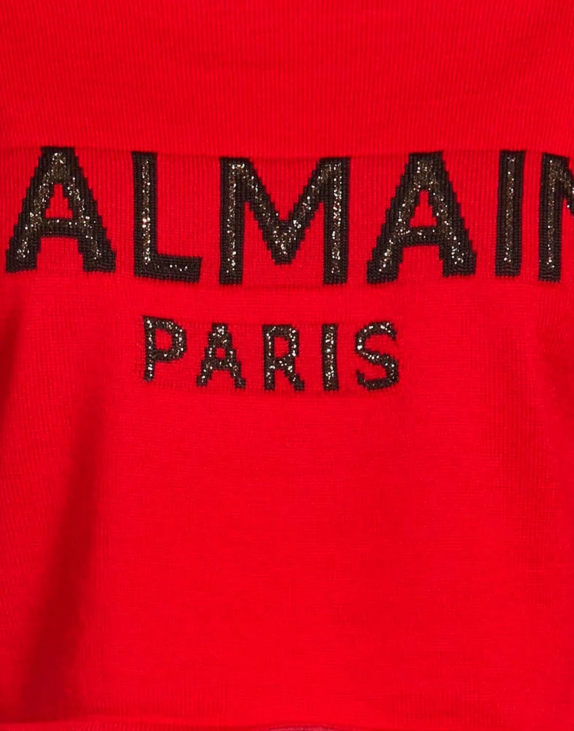 Свитер металлик BALMAIN красный — фото 4