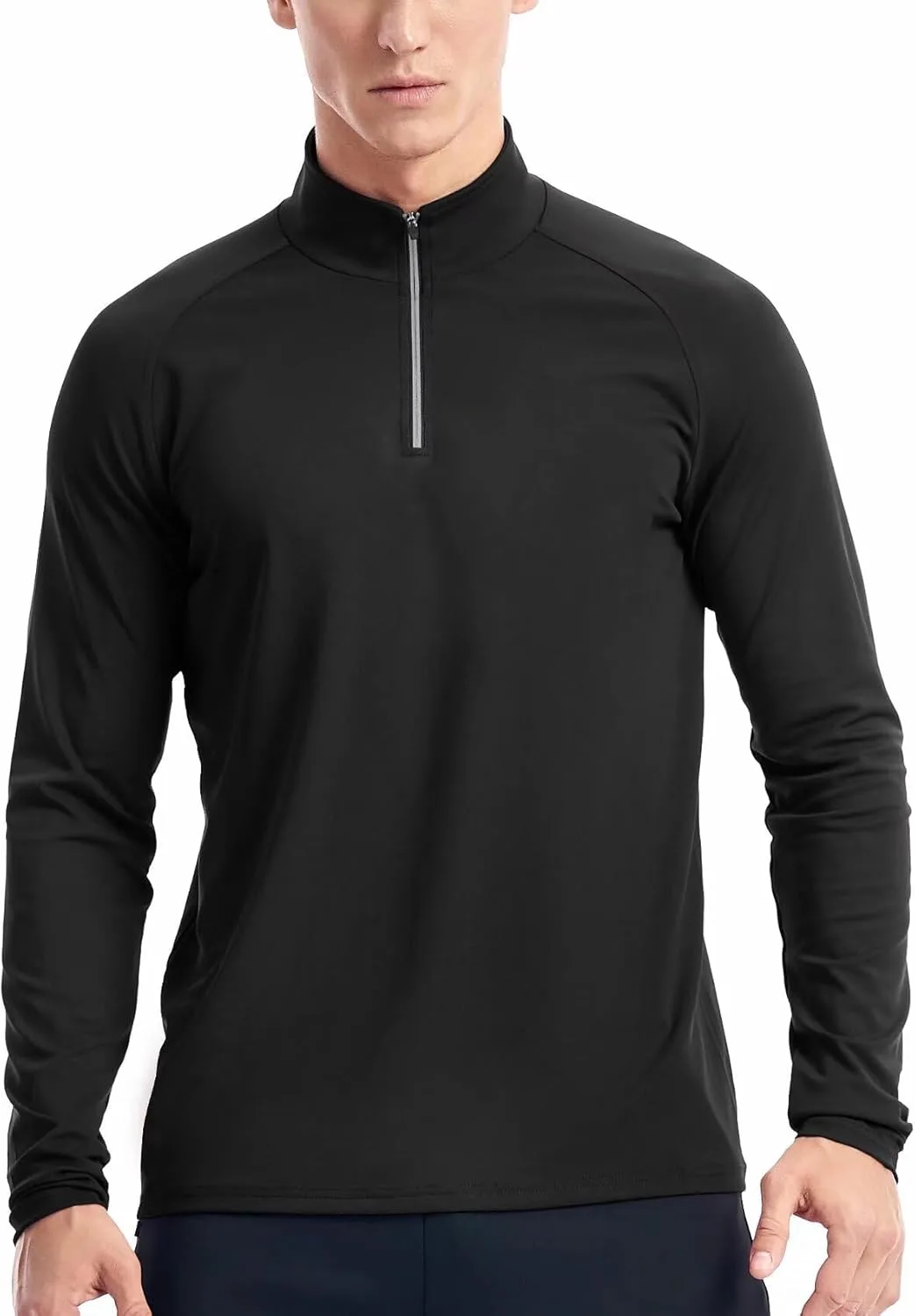 

Zengjo 1/4 Zip Pullover мужская беговая футболка с длинным рукавом