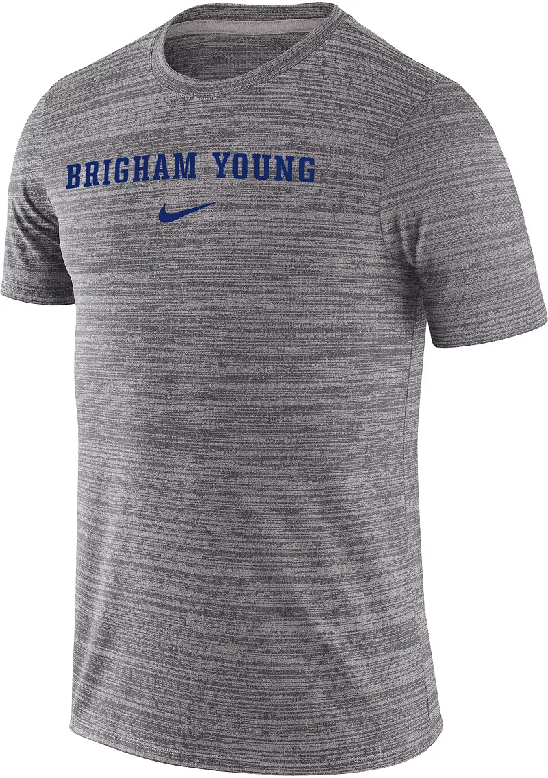 

Мужская серая футболка Nike BYU Cougars Dri-FIT Velocity Football Team Issue