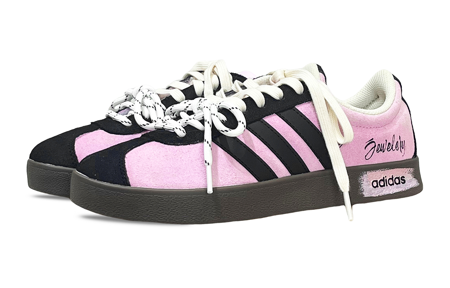 Adidas VL COURT 2.0 Cream Grape устойчивые к истиранию низкие скейтерские кроссовки унисекс фиолетовые, цвет Purple — фото 4
