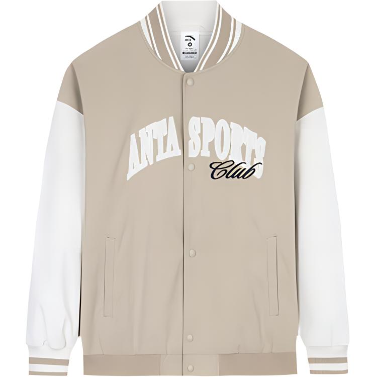 

ANTA Бейсбольная куртка женская бежевая хаки, Beige Khaki