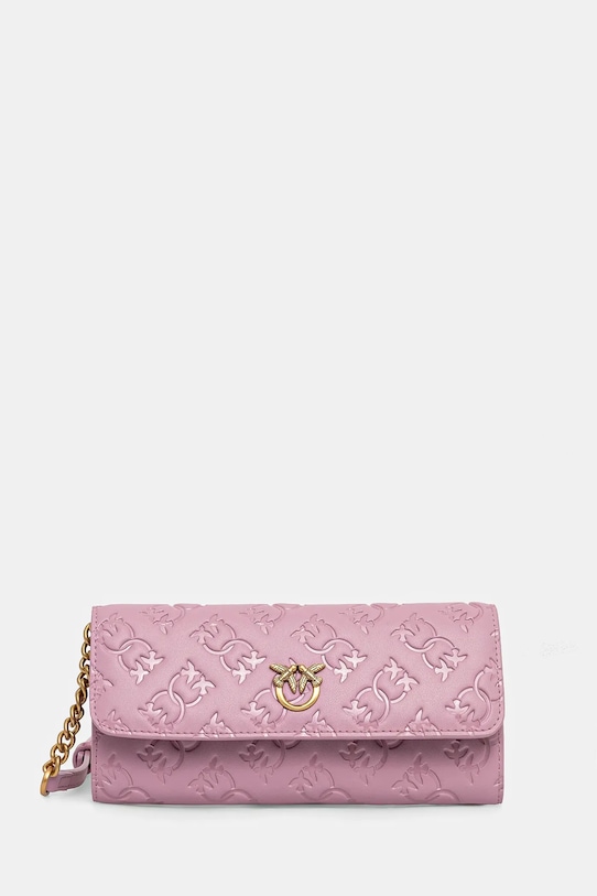 

Кожаный клатч Pinko, фиолетовый