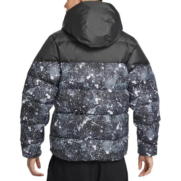 Куртка storm-fit windrunner hooded jacket 'black white' Nike, черный — фото 2
